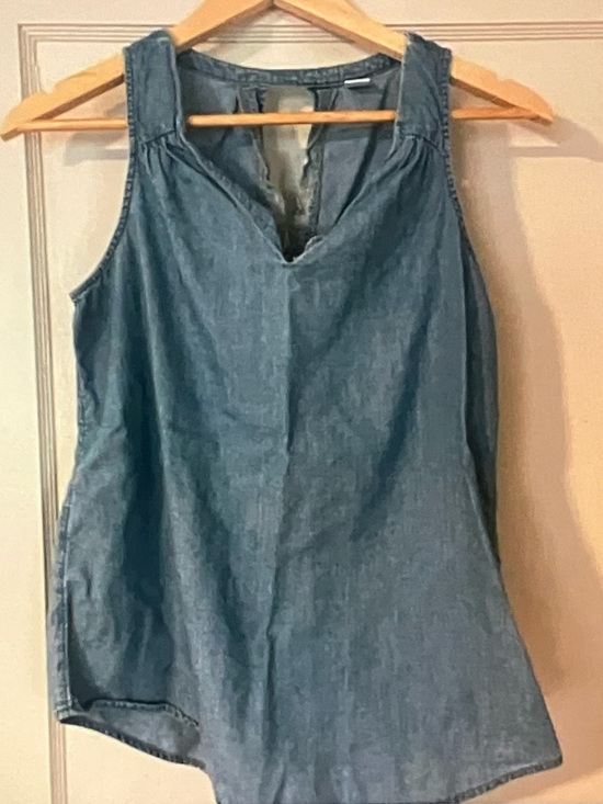 Old Navy Tops - Old Navy Chambray V-Neck Tank Top - Blue